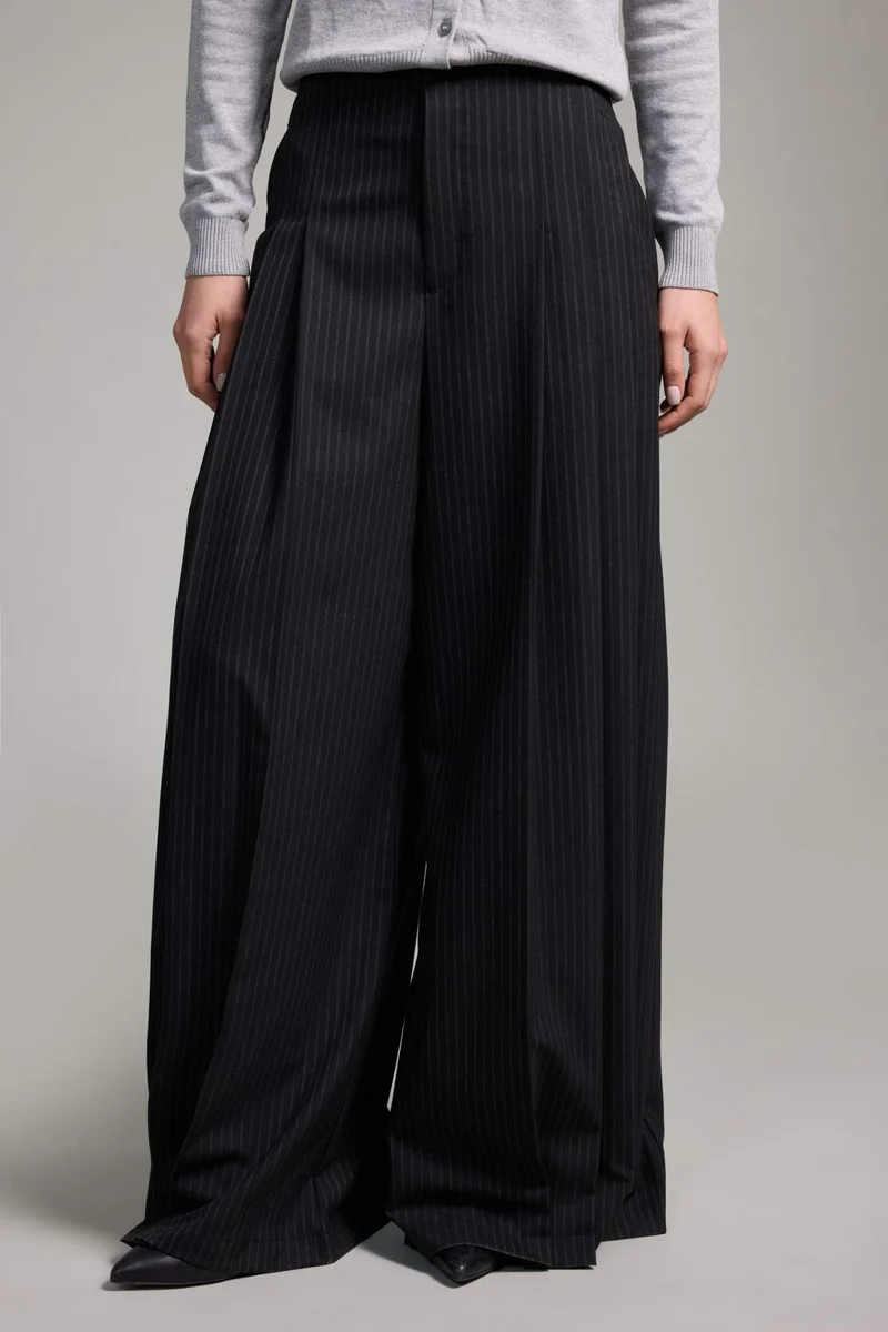DeFacto Wide Leg Zip-Up Regular Waist Trousers