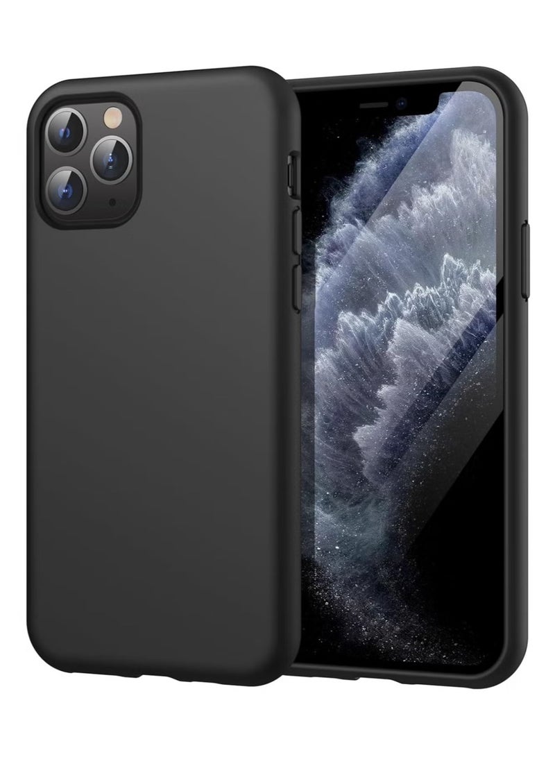 DUSALA iPhone 11 Pro Case, Liquid Silicone Phone Case for iPhone 11 Pro 5.8 Inch, Colorful Silky-Soft Protective Cover (Black) - Image 1
