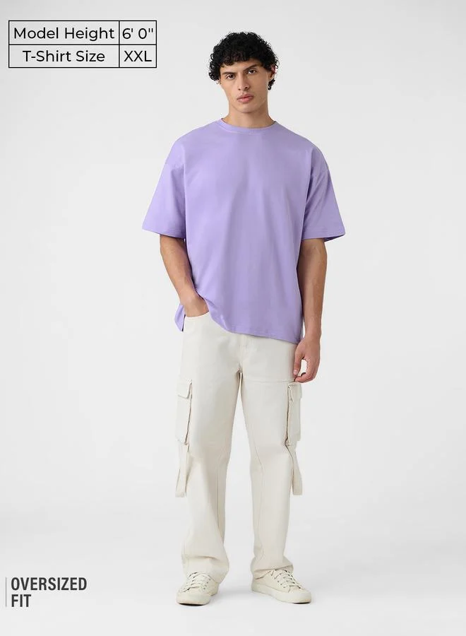 ذا سوليد ستور تيشيرت كاجوال واسع