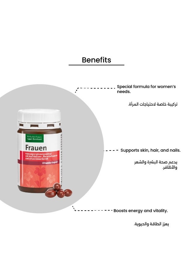 Sanct Bernhard Women’s Multivitamin (60 Capsules) – Made in Germany | Energy, Immunity & Hormonal Balance Support | Complete Daily Wellness Formula - Image 3