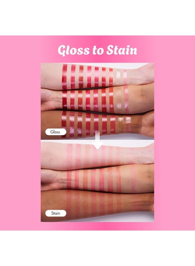 COLORGRAM Fruity Glass Tint Pearl Gloss | Long Lasting & Waterproof Lip Stain | Glossy Transparent Dewy Lip Gloss with subtle Pink Glitter, Buildable & Blendable for Glowing, Sparkling effect 0.11 Oz - Image 2