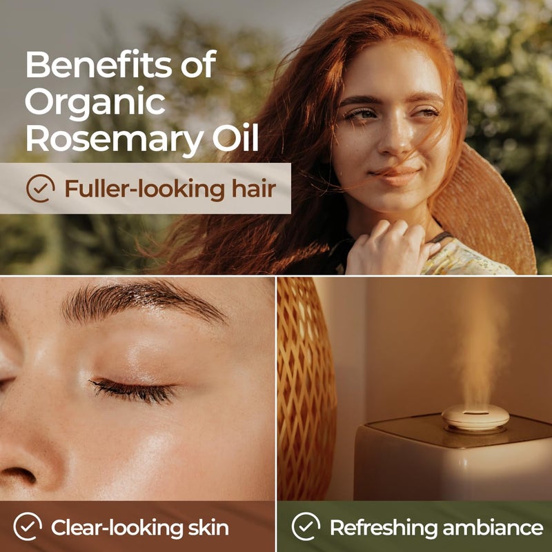 Gya Labs Organic Rosemary Essential Oil - 0.34 Fl Oz - for Skin, Hair, Diffuser, Aromatherapy, DIY Candle Making Scents - Image 4