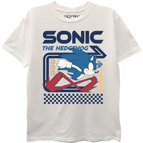 SEGA Boys' Sonic The Hedgehog Short Sleeve T-Shirt-Sizes 2-20, Ivory - Image 1