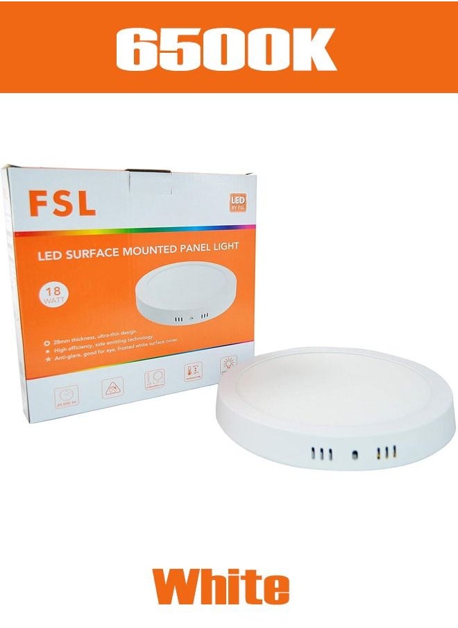 FSL LED Surface Mounted Panel Light 18W White  - Image 1