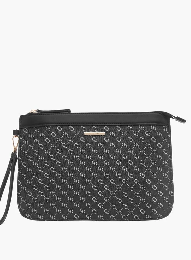 سيليست Womens Monogram Print 4-Piece Bag Set