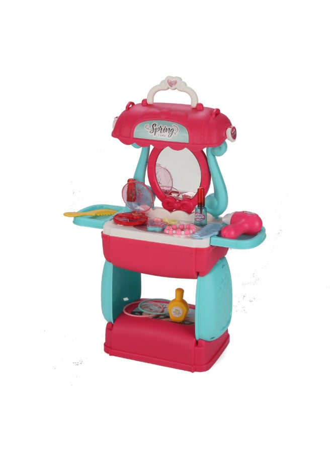 Children Play House Kitchen Cooking Toys Doctor Suit Little Girl Cosmetics Baby Dressing Table Suitcase-Color:Dressing Crossbody Bag  - Image 2