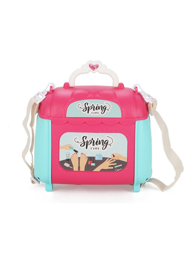 Children Play House Kitchen Cooking Toys Doctor Suit Little Girl Cosmetics Baby Dressing Table Suitcase-Color:Dressing Crossbody Bag  - Image 3