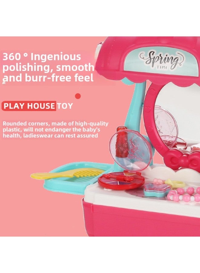 Children Play House Kitchen Cooking Toys Doctor Suit Little Girl Cosmetics Baby Dressing Table Suitcase-Color:Dressing Crossbody Bag  - Image 4