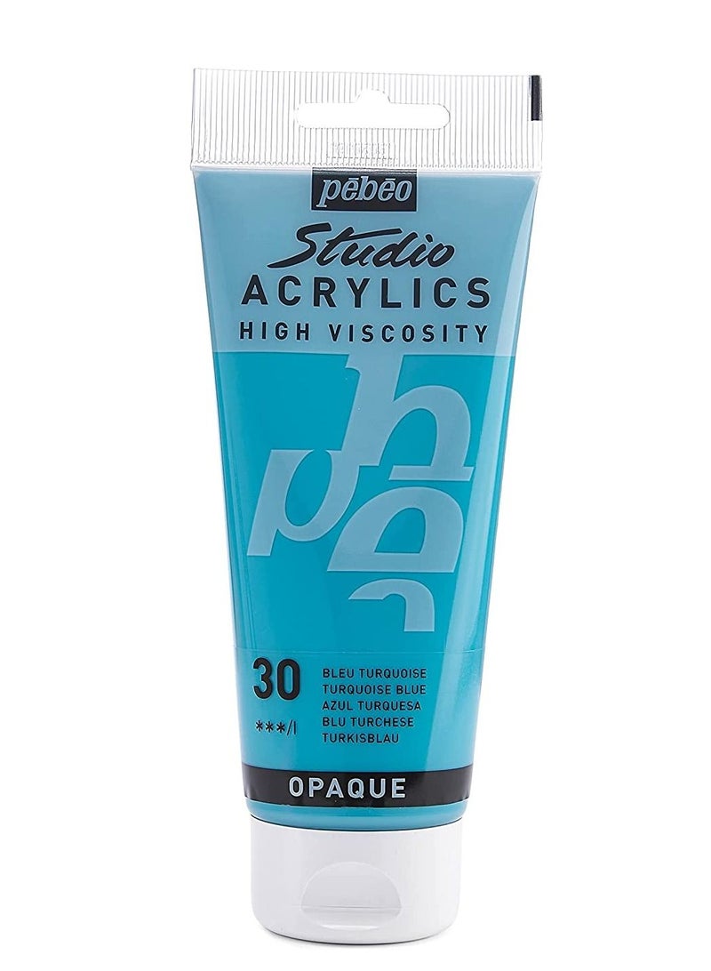 PEBEO STUDIO ACRYLICS HIGH VISCOSITY 100 ML TURQUOISE BLUE 30 - Image 1