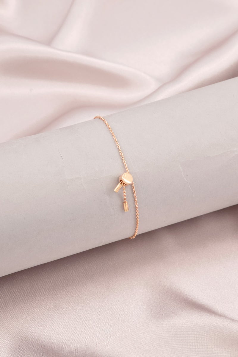 EMPORIO ARMANI Women EG3561221 Red Lacquer Station Bracelet, Rose Gold  - Image 4