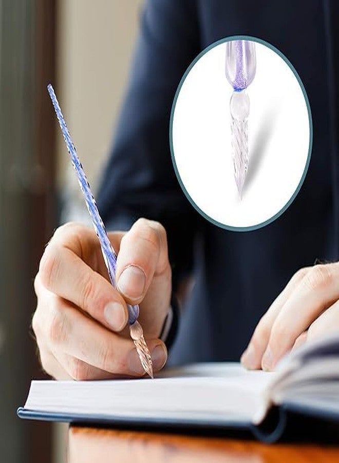 ADOERE طقم أقلام حبر وزجاج كريستالي من أدوير، أقلام خط مع حبر وحامل، قلم توقيع للفن والرسم والكتابة والديكور وهدية مثالية للأعمال التجارية - Image 4