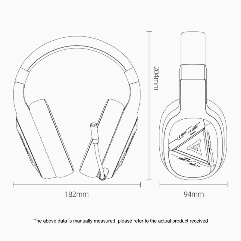 TAIOU Over Ear Gaming Headset BT5.2 & 2.4G Wireless E-Sports Gaming Headphones 3.5mm Wired Earphone with 3 Microphone Design for Smartphone Laptop PC Game Console - Image 5