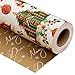 Yarcony Vintage Christmas Wrapping Paper Red ad Green Wrapping Paper Cute Gingerbread House Ornament Pattern Holiday Gift Wrap for Festive Gift Packaging Seasonal Supplies 17Inch x 33Feet - Image 1