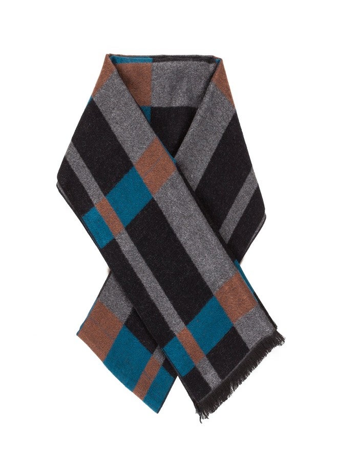 MELIFLUOS DESIGNED IN SPAIN Scarf for Men Reversible Elegant Classic Cashmere Feel Scarves for Fall Winter (TA04-1) - Image 2