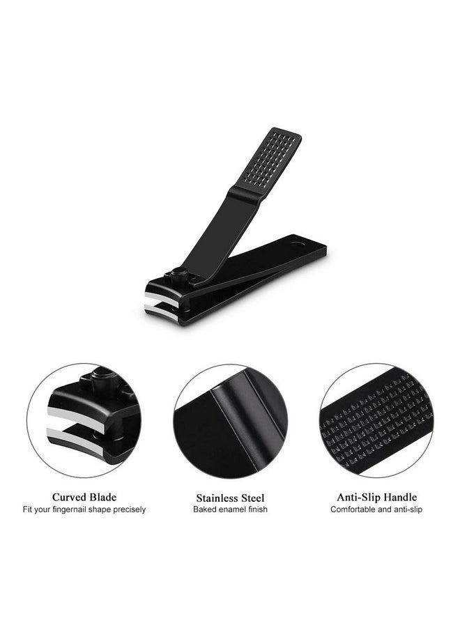 HAWATOUR Nail Clippers Set, Ultra Sharp Sturdy Fingernail And Toenail Clipper Cutters With Visibly Tin Case, Black  - Image 5