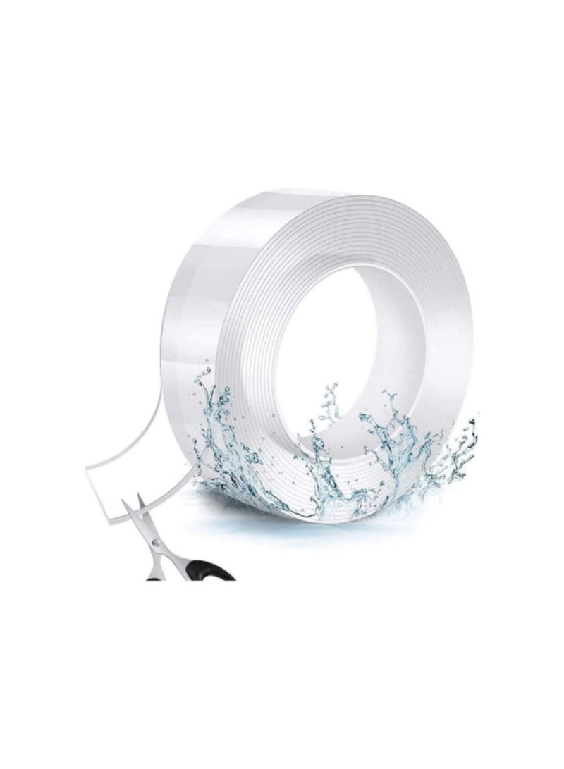 GGOOT 10Pcs Nano Adhesive Tape, 1M Double Sided Washable Traceless Transparent Gel Tape Wall Sticky for Kitchen Party Paste Photos Posters - Image 1