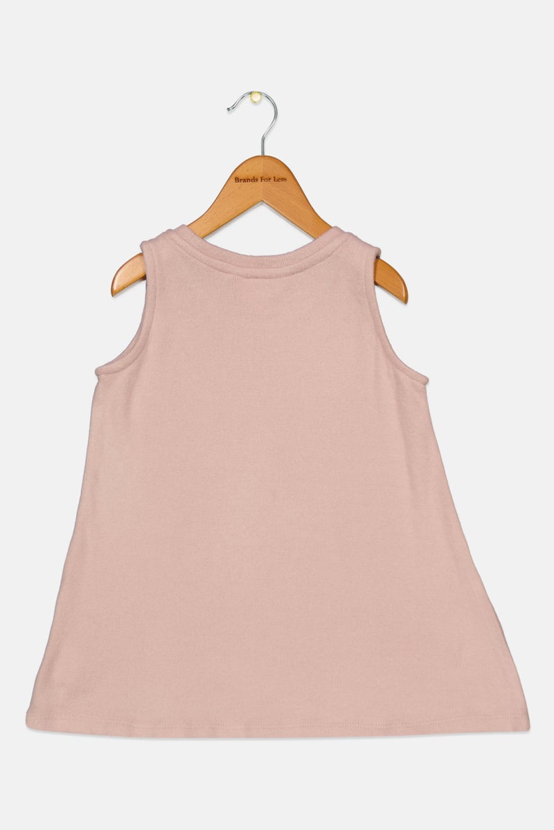 RR Kids Girl Sleeveless Printed Tank, Dusty Pink - Image 2