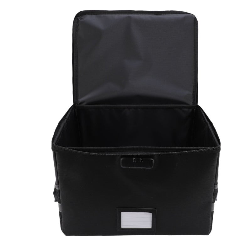 Fireproof Document Bag: 13x9x3 Inch, Fire and Water Resist Protection, Anti Static Reflective Stripe - Portable Secure Storage With Combination Lock for Home Office, Document Organization - Image 5