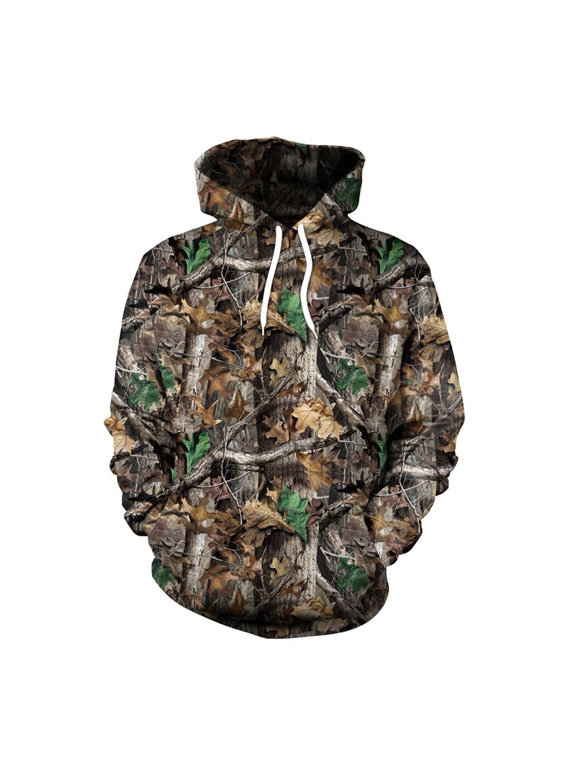 Loquat Single Piece 3D Digital Printed Loose Hooded Sweater  - Image 1