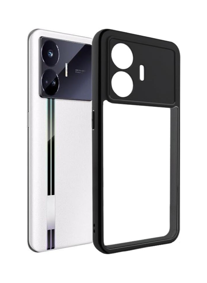 Case Cover Shockproof Hard PC Back Soft TPU Frame Anti-yellowing Slim Protective Cover Compatible with Realme GT Neo 5 SE (Clear) - Image 1