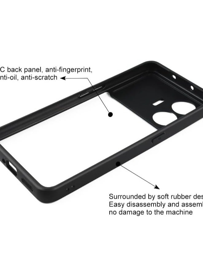 Case Cover Shockproof Hard PC Back Soft TPU Frame Anti-yellowing Slim Protective Cover Compatible with Realme GT Neo 5 SE (Clear) - Image 3