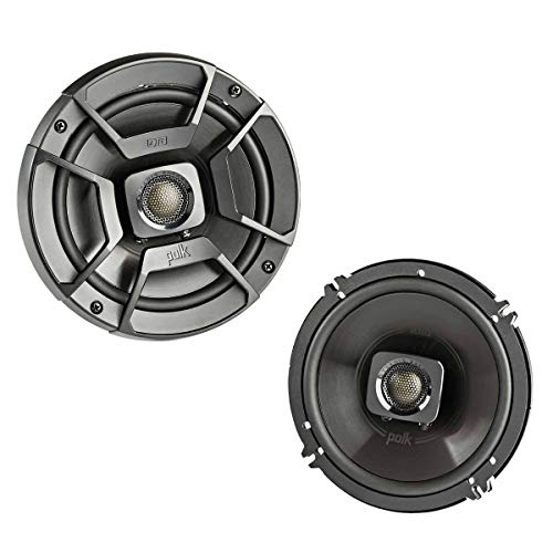Polk Audio DB652 DB+ Series 6.5" Coaxial Speaker for Car & Marine, 2-Way Boat & Car Audio Speaker, 40-22kHz Frequency Response, Polypropylene Woofer Cone & 3/4" Silk Dome Tweeter, Black - Image 1