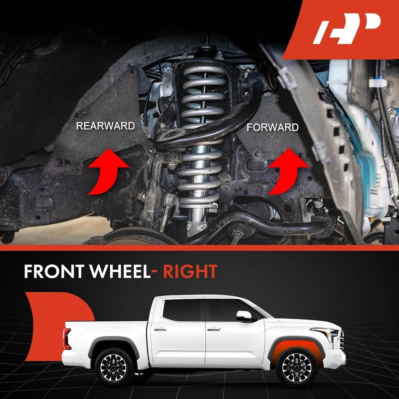 A-Premium حراس الطين APremium متوافق مع تويوتا 4Runner 2003-2009 FJ كروزر 2007-2014 لاند كروزر برادو 2003-2019 مجموعة من 4 للعجلات الأمامية - Image 5