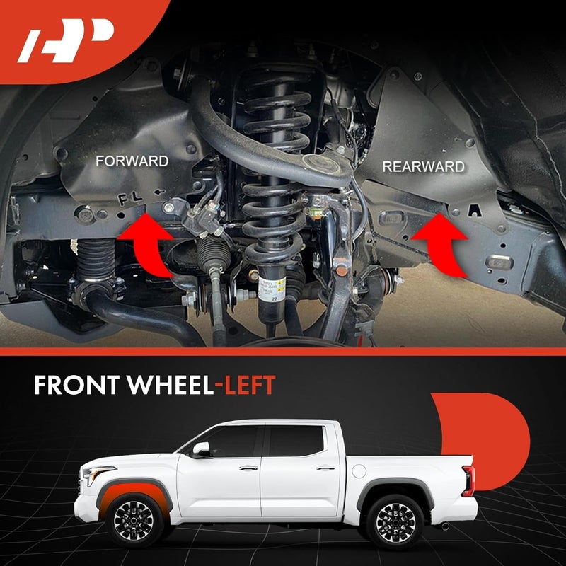 A-Premium حراس الطين APremium متوافق مع تويوتا 4Runner 2003-2009 FJ كروزر 2007-2014 لاند كروزر برادو 2003-2019 مجموعة من 4 للعجلات الأمامية - Image 4