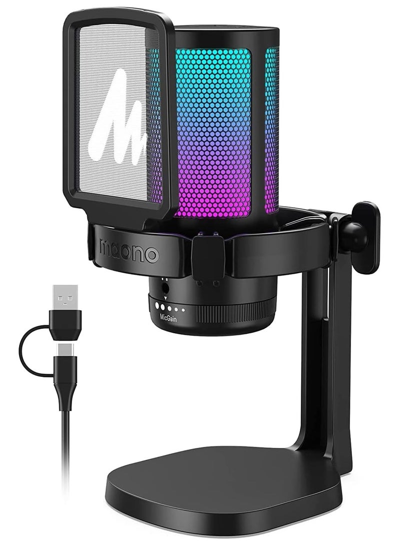 Maono DGM20 GamerWave Condenser USB Gaming RGB Microphone - Image 1