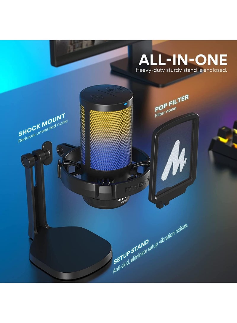 Maono DGM20 GamerWave Condenser USB Gaming RGB Microphone - Image 4