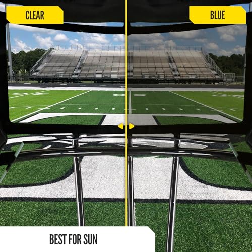 NXT NXTRND Nxtrnd VZR1 Football Visor, Flat Lens Technology, Fits Adult & Youth Football Helmets (Blue) - Image 5