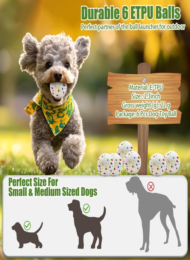 Magicorange مجموعة ماجيك أورانج من 6 كرات ألعاب للكلاب مقاس 2.2 بوصة، كرات ETPU للكلاب لقاذف كرات الكلاب الأوتوماتيكي (أبيض) - Image 2