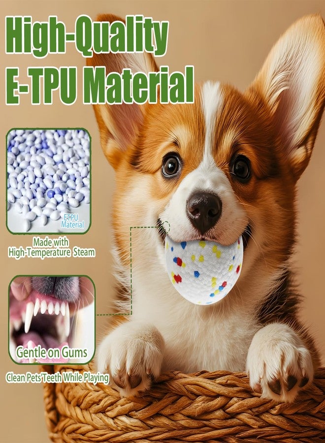 Magicorange مجموعة ماجيك أورانج من 6 كرات ألعاب للكلاب مقاس 2.2 بوصة، كرات ETPU للكلاب لقاذف كرات الكلاب الأوتوماتيكي (أبيض) - Image 4