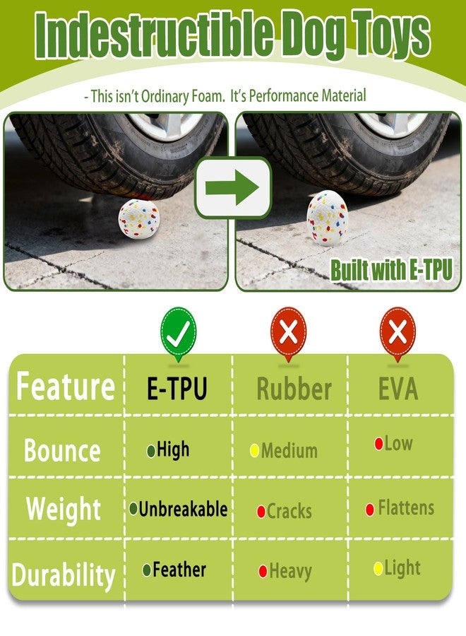 Magicorange مجموعة ماجيك أورانج من 6 كرات ألعاب للكلاب مقاس 2.2 بوصة، كرات ETPU للكلاب لقاذف كرات الكلاب الأوتوماتيكي (أبيض) - Image 3