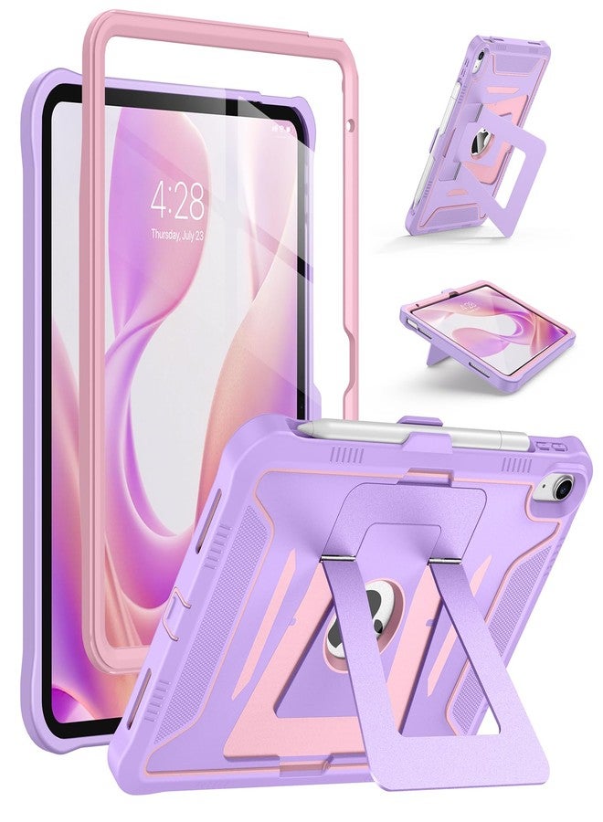 Supveco Case for iPad (A16) 11th Generation 11-Inch 2025,iPad 10th Generation 10.9-Inch 2022,Rugged Heavy Duty Full-Body Protective Case with Built-in Screen Protector,Dual Kickstand,Purple/Pink - Image 1