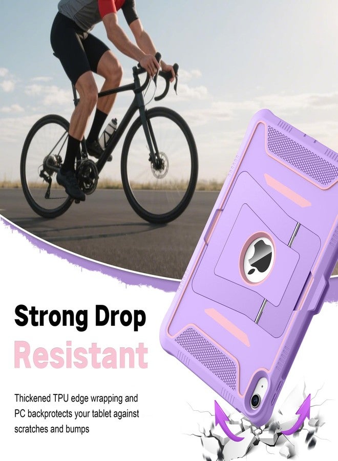 Supveco Case for iPad (A16) 11th Generation 11-Inch 2025,iPad 10th Generation 10.9-Inch 2022,Rugged Heavy Duty Full-Body Protective Case with Built-in Screen Protector,Dual Kickstand,Purple/Pink - Image 5