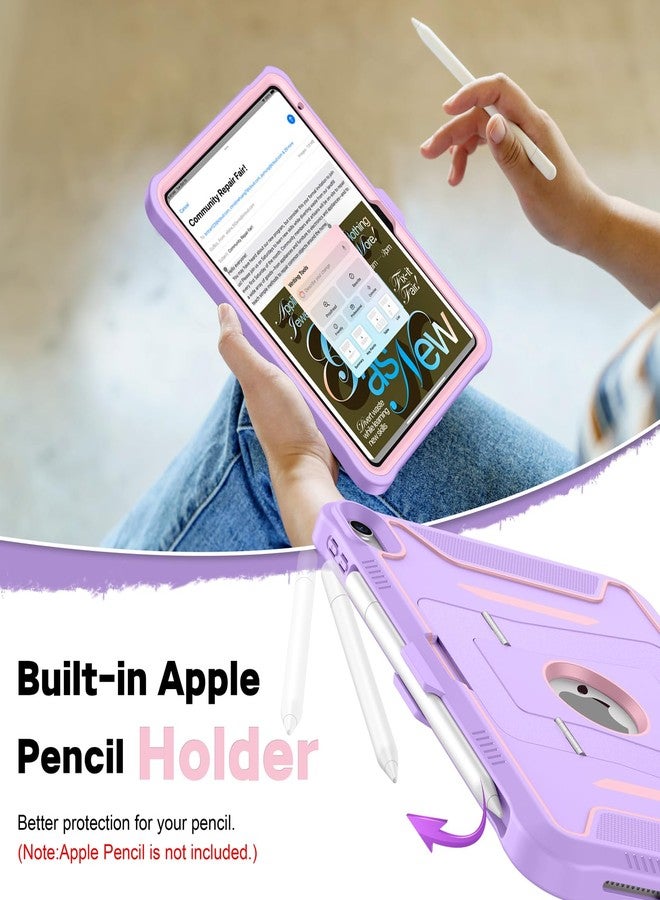 Supveco Case for iPad (A16) 11th Generation 11-Inch 2025,iPad 10th Generation 10.9-Inch 2022,Rugged Heavy Duty Full-Body Protective Case with Built-in Screen Protector,Dual Kickstand,Purple/Pink - Image 4