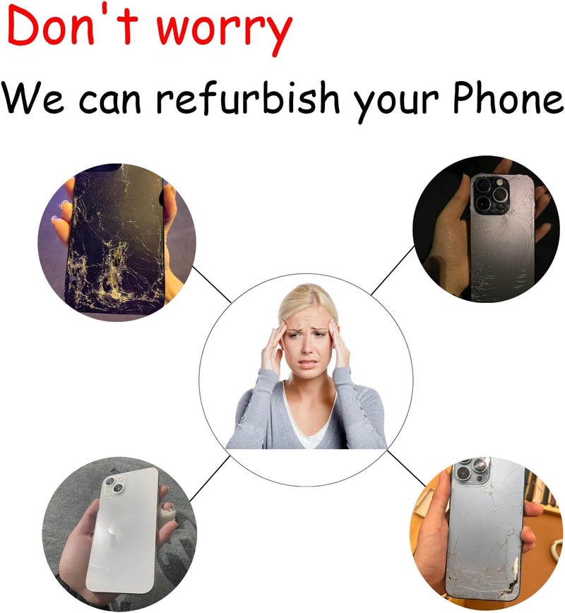 Anglepingping 13 Pro Max Back Glass Replacement for iPhone 13 Pro Max Rear Back Glass with Pre-Installed Adhesive and Tools(Space Black) - Image 3