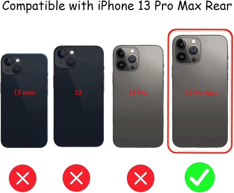 Anglepingping 13 Pro Max Back Glass Replacement for iPhone 13 Pro Max Rear Back Glass with Pre-Installed Adhesive and Tools(Space Black) - Image 2