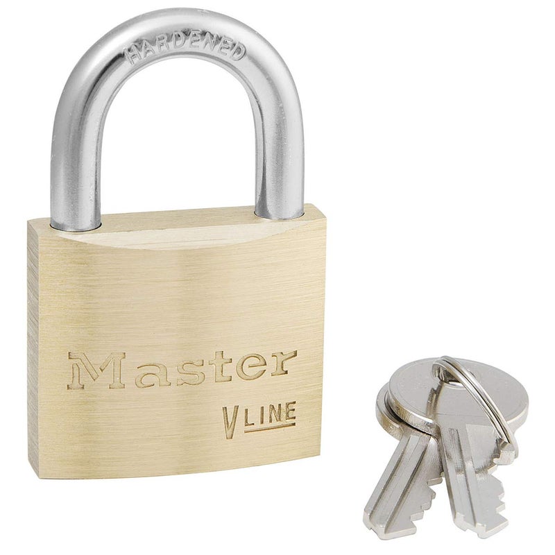 Master Lock 4140EUR Key Padlock with Brass Body Gold 6 x 4 x 13 cm - Image 2