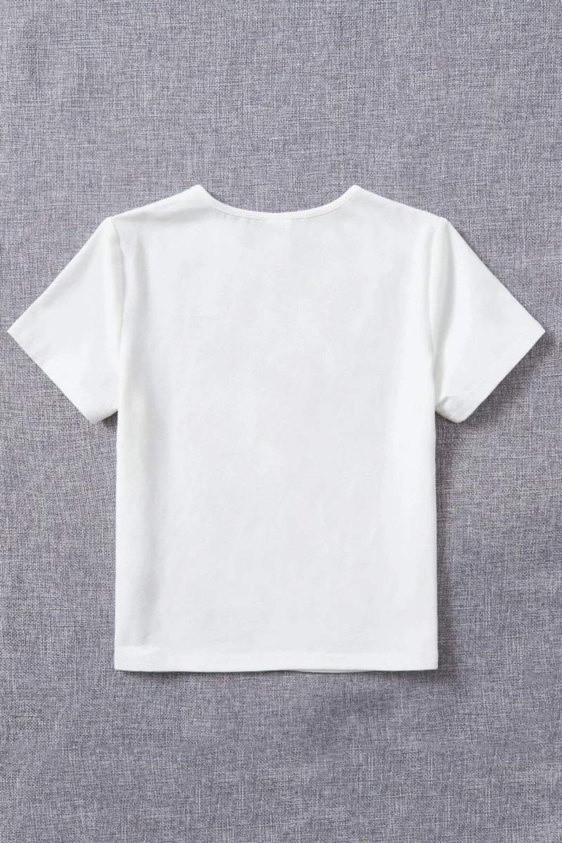 ONLYTRENDWEAR Childrens Heart Printed Cotton Tshirt 3-4 Years Old White
