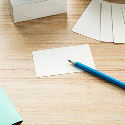 ZOOYOO Blank White Cardboard Message Card Business Card 100 PCS (White) - Image 3