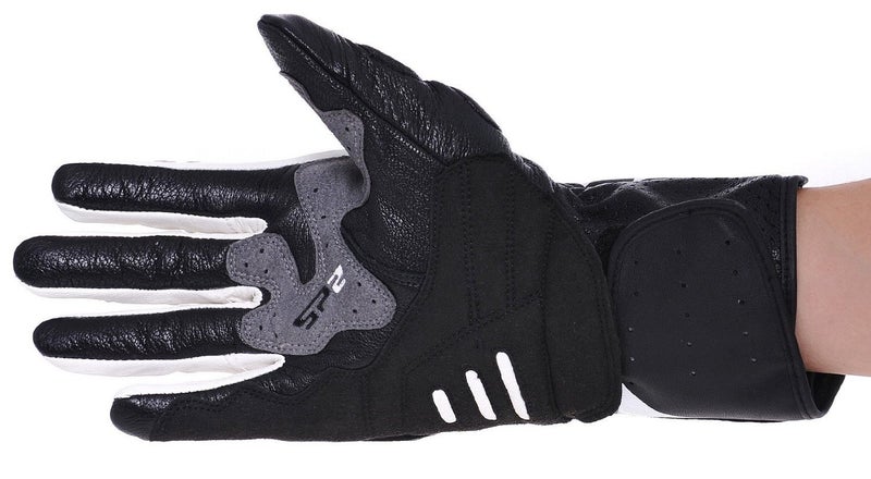 Seibertron SP2 SP-2 Adult On-Road Street Racing Motorcycle Gloves Genuine Leather Gloves White+Black XL&Large - Image 2