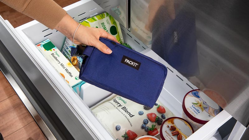 PackIt Freezable Snack Bag True Blue Built with ECOFREEZE Technology Foldable Reusable Zip Closure Designed For Keeping Snakcs Fresh On the Go and Adults of all Ages - Image 4
