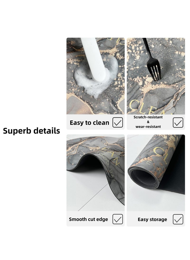 Bath Mats Bath Rugs Diatomaceous Earth Bathroom Floor Mat Toilet Non-Slip Foot Mat Door Step Foot Mat Bathroom Quick-Drying Absorbent Mat Toilet Door Scrub Mats Multiple Size (#2) - Image 2