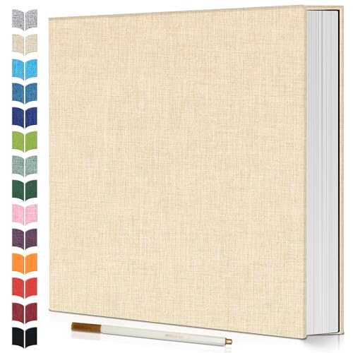 Artfeel Photo Album Self Adhesive Scrapbook,Large Photo Book for 4x6,5x7,8x10 Pictures,DIY Album for Baby Wedding Family Travel Birthday,with Metallic Pen and Scraper - Image 1