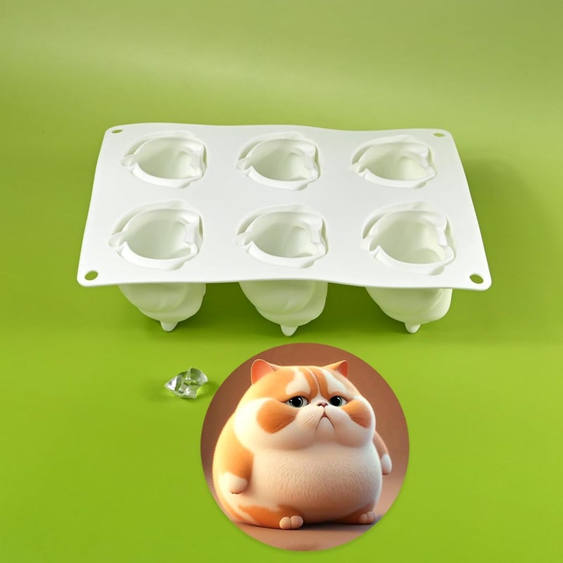 mostsom Cake Silicone Mold Cute Cat Shape Chocolate Covered Pop Molds for DIY Cake Cores, Cakepucks, Tarts, Cupcakes, Cheesecake, Mousse Desserts, Cookie Mould, Nonstick & Easy Release (F_ Cat) - Image 4