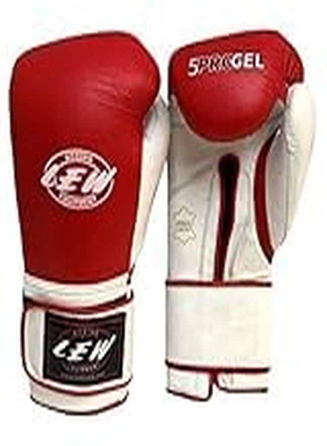 LEW Red/White Gel Sparring Gloves (Red/White, 12 OZ) - Image 2