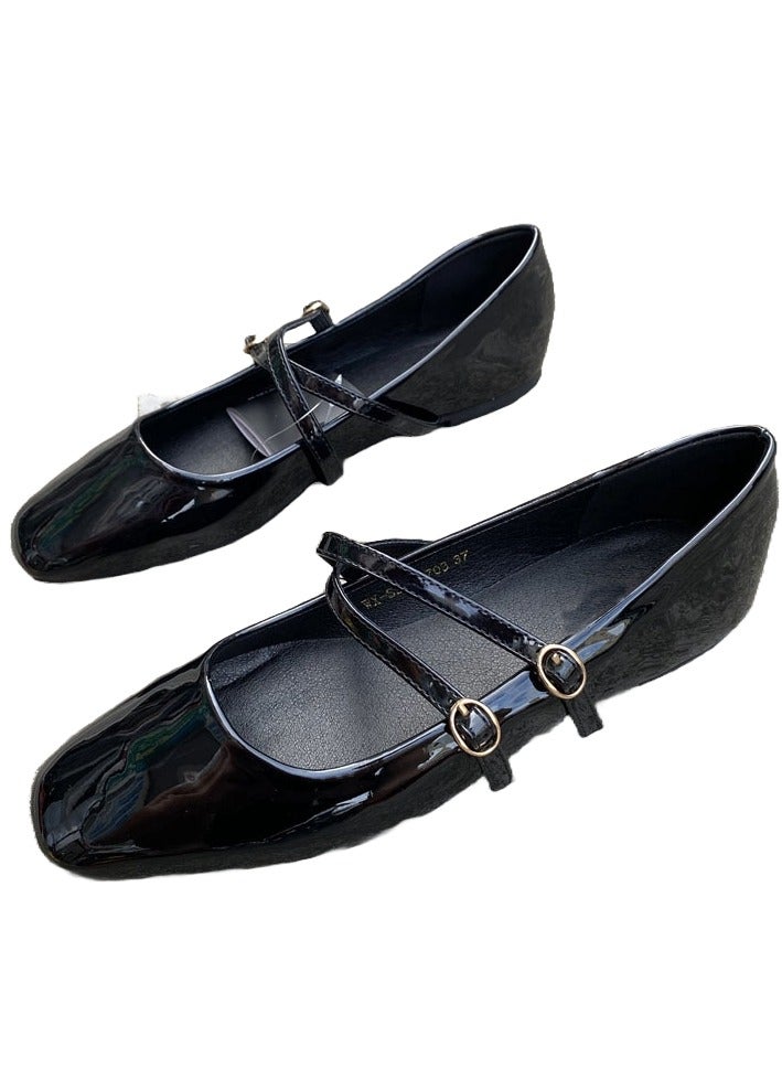 2024 Fashion Flat Mary Jane Womens Shoes black - Image 1