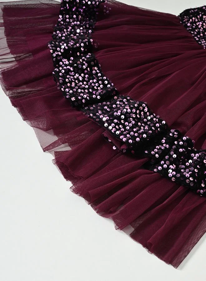 BELLA MODA Sequin Tulle Dress